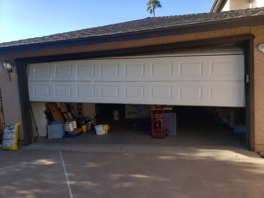 hung garage door