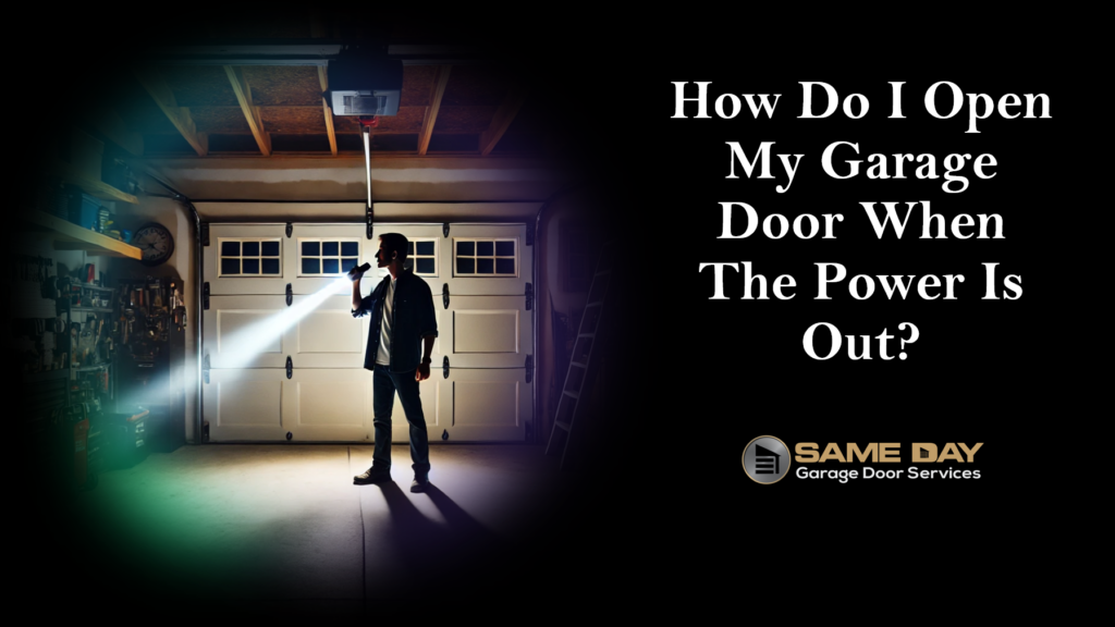 open garage door when power is out