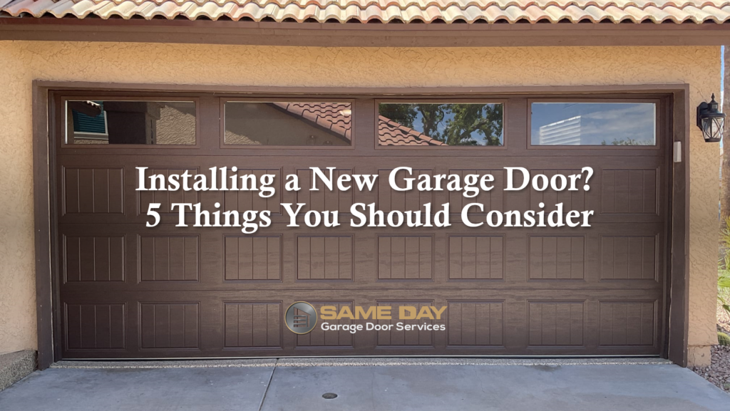 installing a new garage door